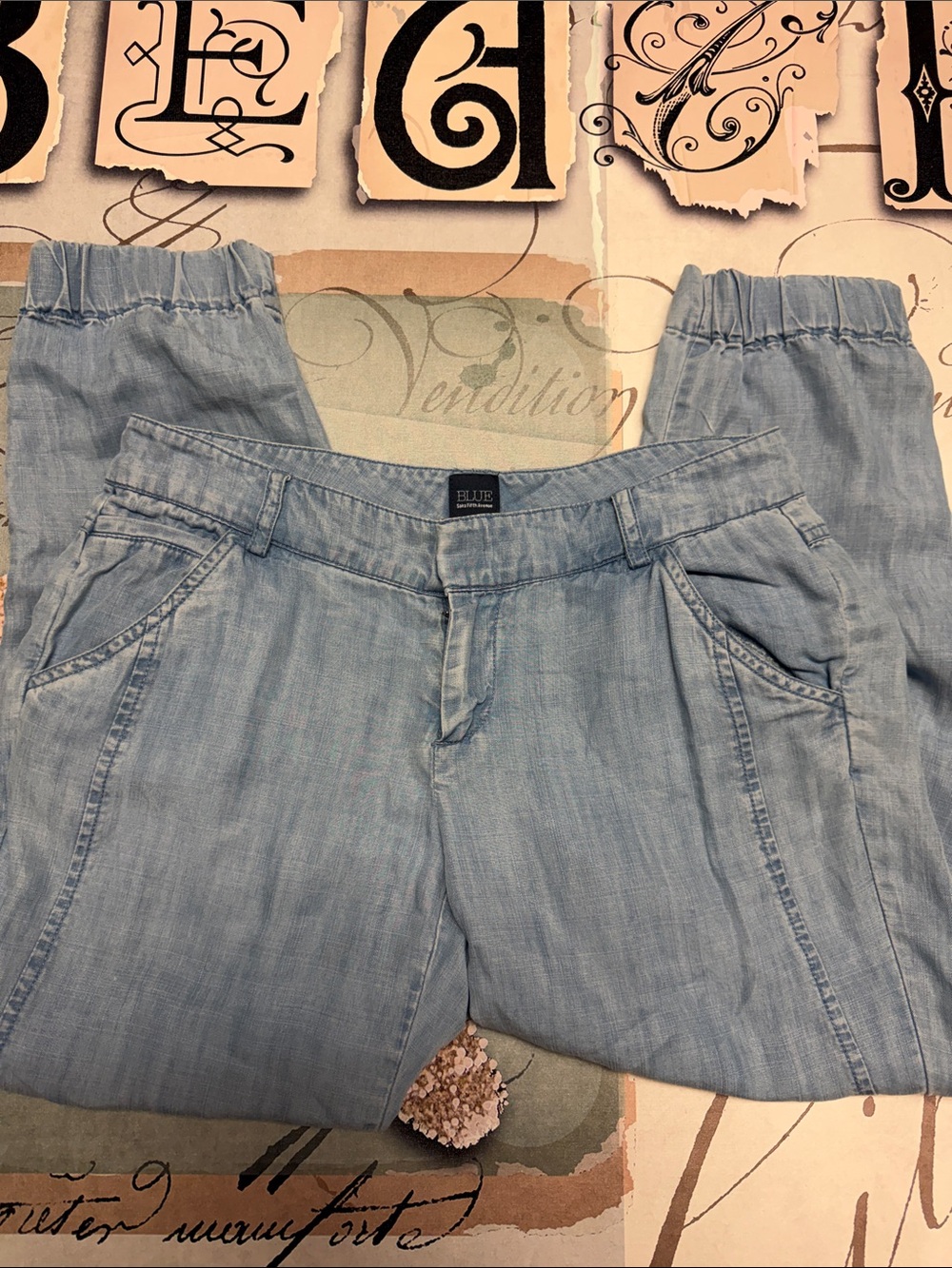 Blue saks fifth Avenue Ellie Light Wash jogger pants
